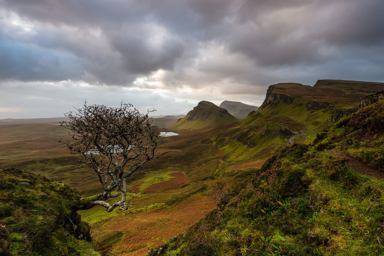 A view looking over the Quiraing on the Isle of Skye