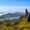A nice clear blue sky day overlooking the Old Man of Storr on the Isle of Skye.